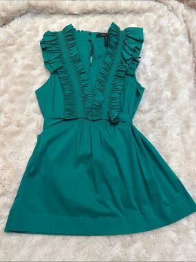 🌹🌹BCBG Maxazria Ruffle V-Neck Sleeveless top small